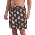 thumbnail image 2 of KLL Holiday Gingerbreads Men's Casual Summer Beach Shorts Hawaiian Shorts with Pockets-Large, 2 of 5