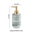 thumbnail image 3 of Qeeadeea Marble Pattern Design Soap Dispenser With Pump, Refillable Lotion Dispenser For Bathroom Vanity Countertop, Ceramic Shampoo Dispenser-Dark green-300ml/10.6oz, 3 of 7