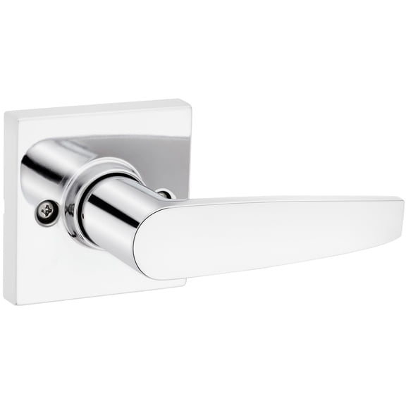 Safe Lock - Winston Square Rose Lever, Single Side Dummy for Closet, Polished Chrome Finish