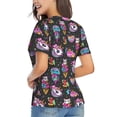 thumbnail image 3 of Xecao Rainbow Unicorn And Cat Icecream for Women's V-Neck T-Shirts-Elegant Half-Sleeve Tops Perfect for Summer-3X-Large, 3 of 5