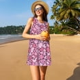 thumbnail image 3 of Fotbe Sweet Heart Vestido de Verano sin Mangas para Mujer – Vestido Midi Línea A, Estilo Camiseta Floral, Vestido Playero Casual y Fluido, 3 of 7