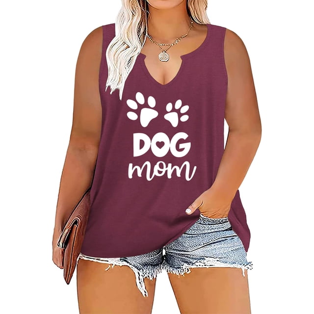 SMihono Womens Tops Womens Tank Top Women Oversize Summer Women Printed Color Dots V Neck Tank Sleeveless Tee Plus Tops Tank Tops for Women Womens Summer Tops