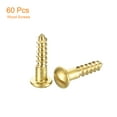 thumbnail image 3 of Uxcell Wood Screws M3.5 x 16mm Slotted Round Head Brass Self-Tapping Screw WoodWorking Screw 60 Pack, 3 of 6