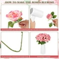 20 Pcs Rose Artificial Flowers with Long Stem Realistic Silk Roses Bulk