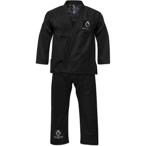 Strength Pro Kids Jiu Jitsu Gi Premium Brazilian BJJ Gi IBJJF Ultra-Light Preshrunk Martial Arts Judo Gi Kids Uniform for Training & Competition