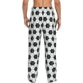 thumbnail image 3 of Picia Soccer Mens Soft Woven Cotton Elastic Waistband Sleep Pajama Pant Lounge Sleep Pant With Pockets And Drawstring-Medium, 3 of 9