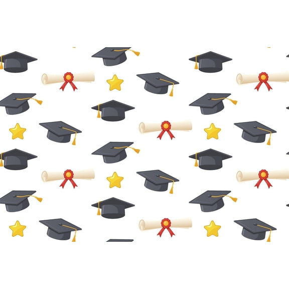 Graduation Cap & Diploma Edible Image Cake, Cupcake & Cookie Topper, by Tnct.