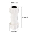 thumbnail image 2 of Unique Bargains PVC Compression Plumbing Coupling Straight Pipe Fitting 32mm White, 2 of 5