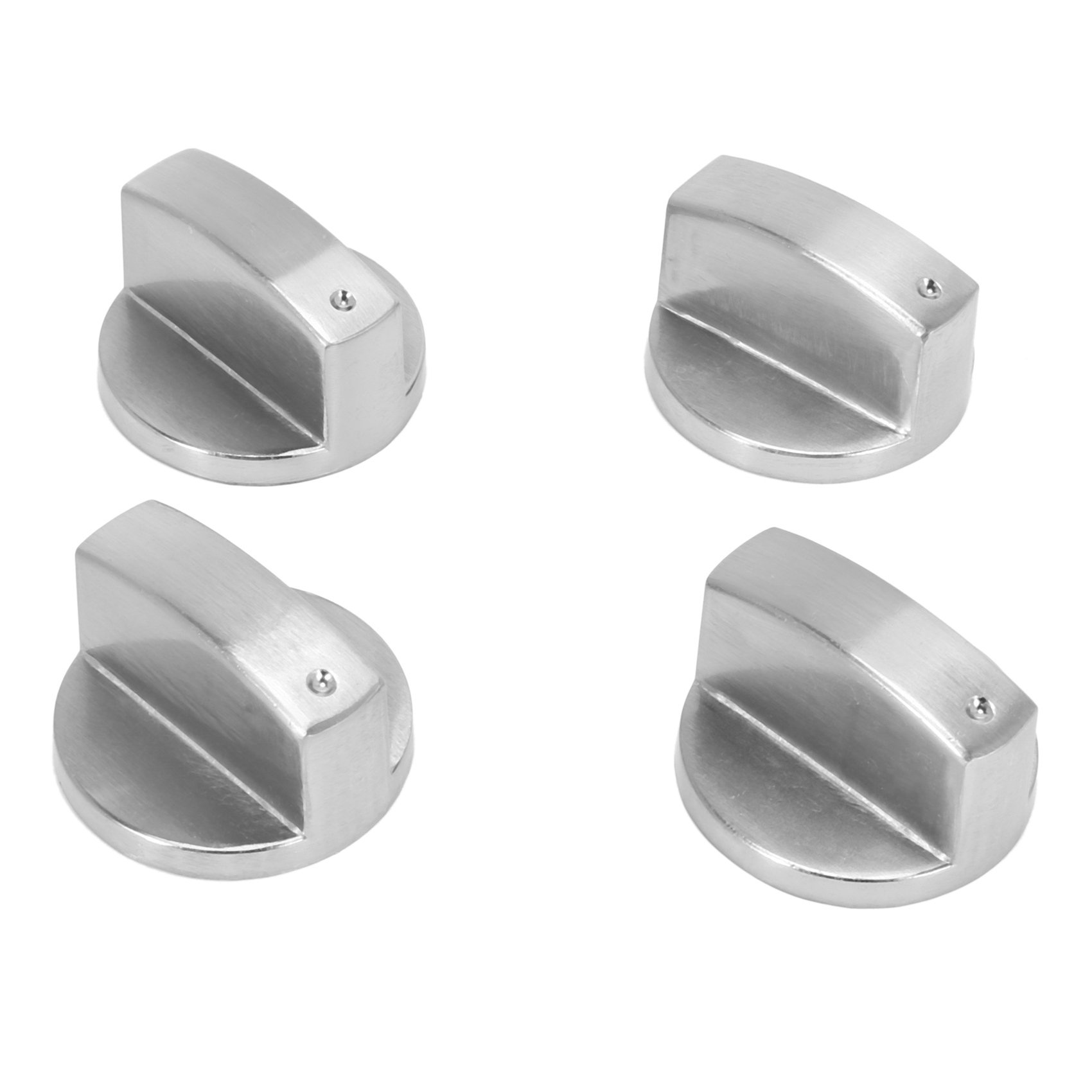 4pcs Nrpfell Stoves Cooker Knobs,Oven Knob ,6mm Universal Silver Gas Stove Control Knobs Adaptors Oven Rotary Switch Cooking Surface Control Locks