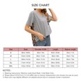 thumbnail image 5 of Mujer Manga Corta Top Cuello En V Suelto Leopardo Bolsillo Costura Suave Transpirable Poliéster Gris XXL, 5 of 5