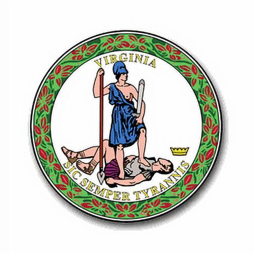 3.8 Inch Virginia State Seal Vinyl Transfer Decal