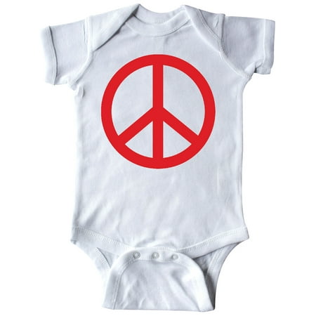

Inktastic Fun Red Peace Sign Gift Baby Boy or Baby Girl Bodysuit