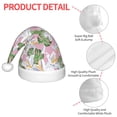 thumbnail image 4 of Honeii Lilies Flowers Print Hat Santa Claus Hat For Xmas Party, Christmas Caps For Boys Girls Child,Christmas Beanie, 4 of 6