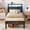 Black, variant on Kbun Twin Size Bed Frame with Wooden Headboard, USB and Type-C Charging Station, Smart LED Lights, Under-Bed Storage, Quiet Metal Platform Twin Size, No Box Spring Required, Easy Assembly