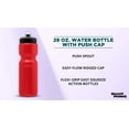 thumbnail image 3 of Water Bottles with Push Cap 28 oz. Set of 6, Bulk Pack - Reusable, Great for Gym, Hiking, Cycling, School - Red, 3 of 5