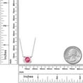 thumbnail image 2 of Gem Stone King 925 Sterling Silver Pink Mystic Topaz Pendant Necklace for Women | 2.00 Cttw | Gemstone November Birthstone | Round 8MM | With 18 inch Chain, 2 of 4