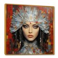 thumbnail image 2 of Designart "Sophisticated Fashion Lady Portrait Charm charm" Fashion Framed Wall Art - Glam Red Woman Fashion Photography Living Room Framed Canvas Art, 2 of 6