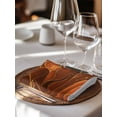 thumbnail image 6 of Burnt Orange Cloth Napkins Set of 6 Reusable Dinner Napkins, Sparkle Gold Stained Floral Flower Art Cocktail Napkin Washable Table Napkins for Wedding/Holiday Party/Baby Shower 20"x20", 6 of 7