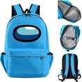 thumbnail image 1 of travel backpack school bag, light blue backpack, laptop, 1 of 5