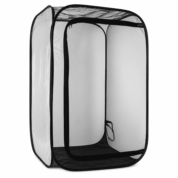 RAIRSKY 2/1pcs Foldable Butterfly Habitat Butterfly Cage for Caterpillars Outdoor Collapsible Insect Mesh Cage Terrarium Pop-up with Zipper Protection