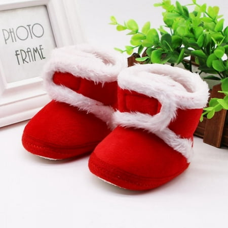 

Promotion!Warm Newborn Toddler Boots Winter First Walkers baby Girls Boys Shoes Soft Sole Fur Snow Booties for 0-18M