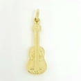 thumbnail image 2 of New 14k yellow Gold hollow guitar music Pendant charm 3D fine gift jewelry 1.4g, 2 of 12