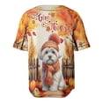 thumbnail image 2 of Happy Thanksgiving Maltese Give Thanks Fall Beanie Scarf Welcome All Over Print 3D Baseball Shirt Maltese Dog Lover Gifts Idea Softball Sport - 00020, 2 of 6