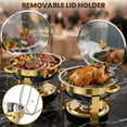 thumbnail image 6 of CATGOOD 1 Pack Chafing Dish Buffet Set, 6QT Stainless Steel Food Warmer with Glass Lid & Holder, Premium Stainless Steel Construction, Food-Grade Safe, Efficient Heat Retention for Parties, Weddings, 6 of 10