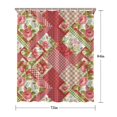 thumbnail image 5 of Pioneer Flower Floral Print Pattern Shower Curtain 72"x84" ,Bathroom Decorative Shower Curtains Set with 12 Hooks,Modern Waterproof Washable Shower Curtain, 5 of 6