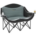 thumbnail image 1 of Outsunny Double Camping Chair, Padded Camp Chair w/ Cup Holders, Black, 1 of 10