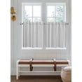 thumbnail image 2 of Gray Stripes 2 Panel Kitchen Curtains for Small Windows, Vintage Minimalist Lines Texture Bathroom Tier Curtain, Short Window Treatment for Bedroom/Living Room 55"x24", 2 of 6