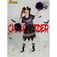 thumbnail image 2 of Hotiary 5-12T Girls Halloween Cheerleader Costume Outfit Set Fancy Dress with Socks, Hair Ties, Pompoms for Halloween Party Birthday Cosplay, 2 of 6
