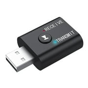 Transmetteur audio Bluetooth USB 2 en 1 Récepteur intelligent Plug and Play pour casque TV PC Couleur: noir