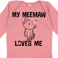 thumbnail image 4 of Inktastic My Meemaw Loves Me Girls Gift Girls Long Sleeve Baby Bodysuit, 4 of 5