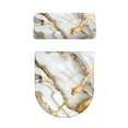 thumbnail image 5 of COEQINE Toilet Lid Cover and Toilet Tank Cover, Machine Washable Easy Installation Breathable Bathroom Toilet Lid Cover White Gold Marble Toilet Cover 2 Piece Set, 5 of 7