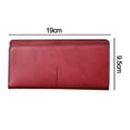 thumbnail image 2 of Bekayaa RFID Flap Wallet Clutch, Slim Genuine Leather, Wine Red, 1 Piece, 2 of 5