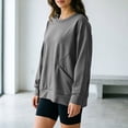 thumbnail image 6 of BUIGTTKLOP Crewneck Sweatshirts for Women Fall Fashion Pullovers Fleece Long Sleeve Sweatshirts Tops, 6 of 8