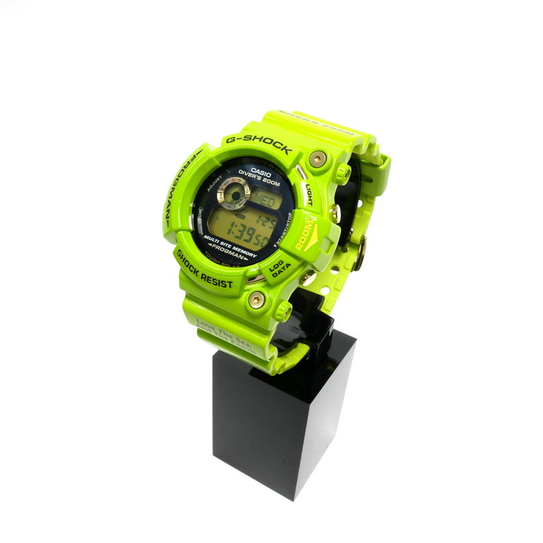 Authenticated Used G-SHOCK CASIO Casio FROGMAN rain frog watch wristwatch diver's men's tough solar shock structure waterproof for ISO200m diving digital dial titanium/rubber green GW-200F-3JR - Walmart.com
