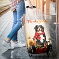 thumbnail image 3 of Happy Thanksgiving Bernese Mountain Dog with Turkey Pumpkins Autumn Vibes Travel Luggage Cover Berner Lover Gifts Suitcase Dust Protective Decor - 12018, 3 of 5