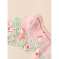thumbnail image 6 of CHUNTIAN Women's 4 Pairs Sheer Mesh Flower Patterned Thin Casual Crew Socks Transparent Cute Summer Socks, 6 of 8