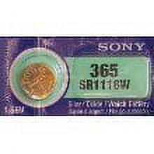 One (1) X Sony 365 SR1116SW Silver Oxide Watch Battery 1.55v Blister Packed