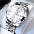 thumbnail image 1 of Reloj pulsera Olevs 9931 con correa de acero inoxidable color plateado - fondo blanco, 1 of 8
