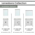 thumbnail image 5 of Hanover Lanesboro 24'' Vanity Cabinet with Sink Combo for Bathroom, Powder Room | Pre-Assembled Cabinet | Accent Mirror | Artificial Stone Countertop, White Cabinet | HANVN0105-24-0WH, 5 of 12