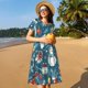 thumbnail image 4 of Balery Christmas Snowman Gift Vestidos sueltos de manga corta para mujer, vestidos de verano 2025, vestidos casuales de corte A con vuelo., 4 of 6