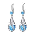 thumbnail image 2 of Boucles d'Oreilles Pendantes Rondes en Acier Inoxydable pour Femmes Bijoux Élégants, 2 of 2