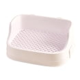 thumbnail image 2 of Transemion Pets Toilet Potty Trainer Tray with Pet Box Green Fastener Litter Pan Rabbits Snap White 36x24x15.5CM, 2 of 6