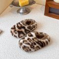 thumbnail image 4 of Ticikt Fluffy Children's Slippers - Toddler Girls Leopard Print Slipper Warm House Shoes,Size:5.5-6 Years, 4 of 9