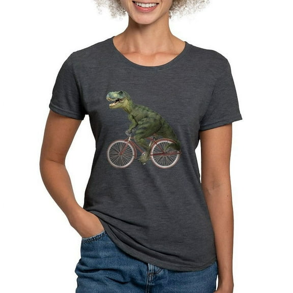 CafePress - Cycling Tyrannosaurus Rex T Shirt - Womens Tri-blend T-Shirt