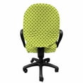 thumbnail image 3 of Retro Office Chair Slipcover, Continuous Abstract Pattern with Bicolour Geometric Nostalgic Motif, Protective Stretch Decorative Fabric Cover, Standard Size, Lime Green Pastel Yellow, by Ambesonne, 3 of 5