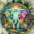 thumbnail image 3 of AatoeaX Unique Elephant Window Decor: Colorful Stained - Glass Effect, Transparent Acrylic, Hanging Art Panel for Home, Safari - Themed Spaces & Wall Accents, 3 of 5